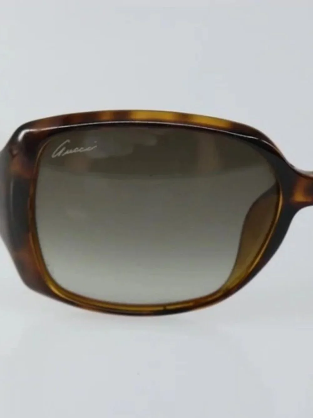 GUCCI Interlocking G Sunglasses Plastic Brown Auth SW1673